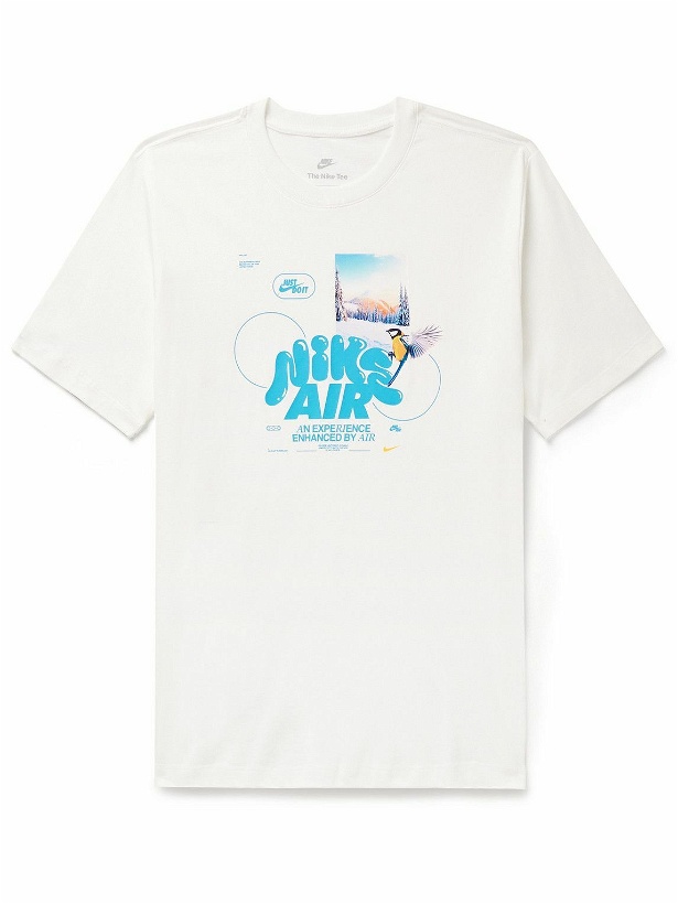 Photo: Nike - Sportswear Printed Cotton-Jersey T-Shirt - White