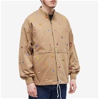 Beams Plus Men's Embroided Boat Jacket in Khaki