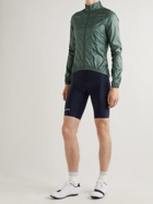 Café du Cycliste - Petra Mesh-Panelled Shell Cycling Jacket - Green