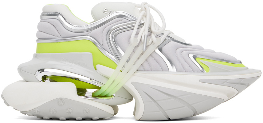 【BALMAIN】Unicorn Wave スニーカー イエロー Balmain Gray & Yellow Unicorn Wave Sneakers Balmain