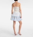 Susan Fang Ruffled sheer tulle minidress