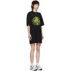 MSGM Black Graphic Monkey T-Shirt Dress