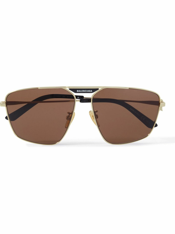 Photo: Balenciaga - Aviator-Style Gold-Tone Sunglasses