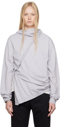 POST ARCHIVE FACTION (PAF) Gray 8.0 Center Knit Hoodie