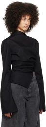 Jade Cropper Black Asymmetric Long Sleeve T-Shirt
