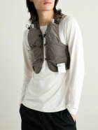 Satisfy - Logo-Print Appliqued Justice™ CORDURA® Hydration Vest, 5L - Gray