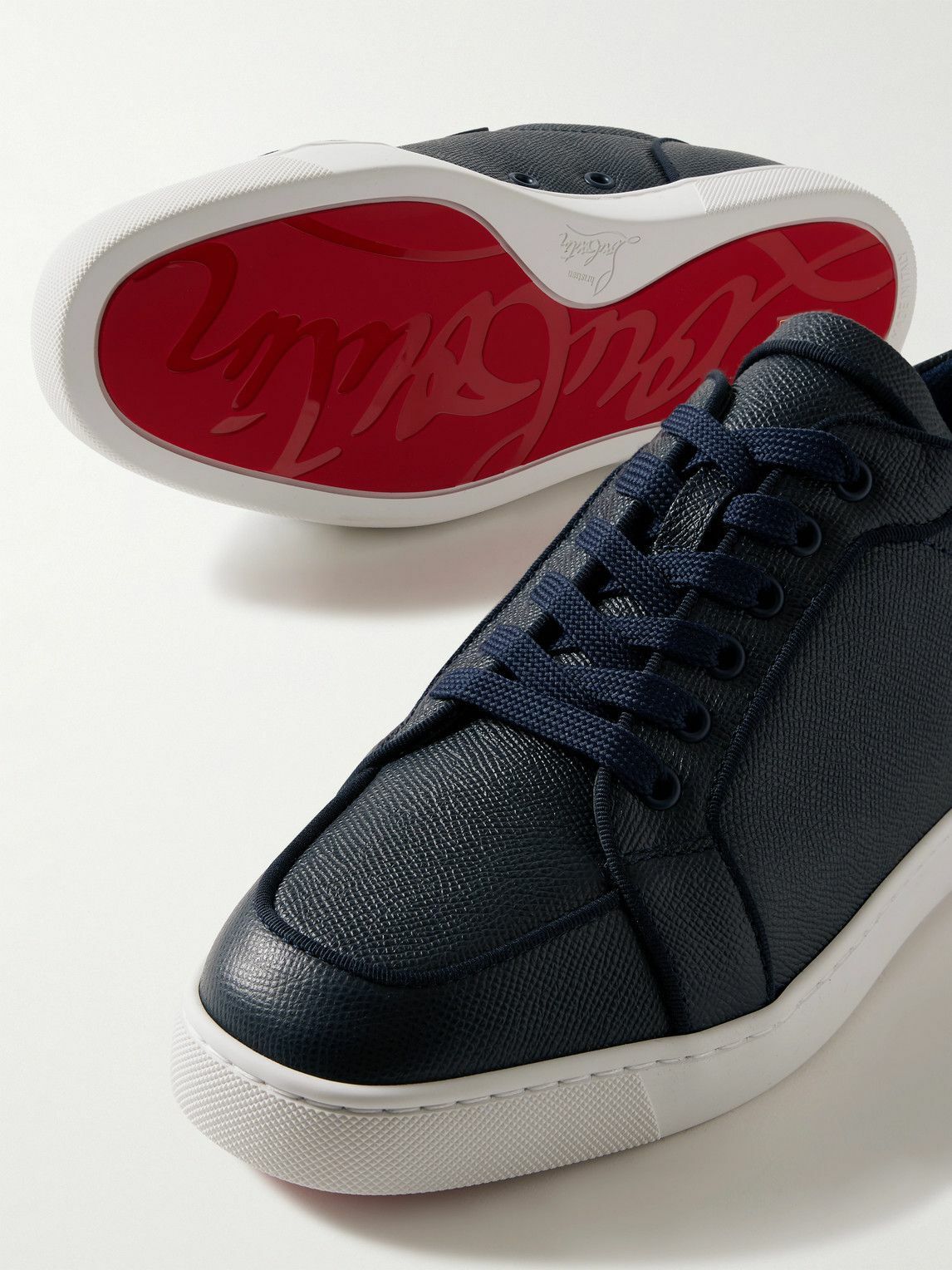 Christian Louboutin カタクロウ Christian Louboutin - Rantulow Orlato Cross-Grain Leather Sneakers
