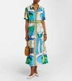 Tory Burch Printed silk and cotton shirt dress