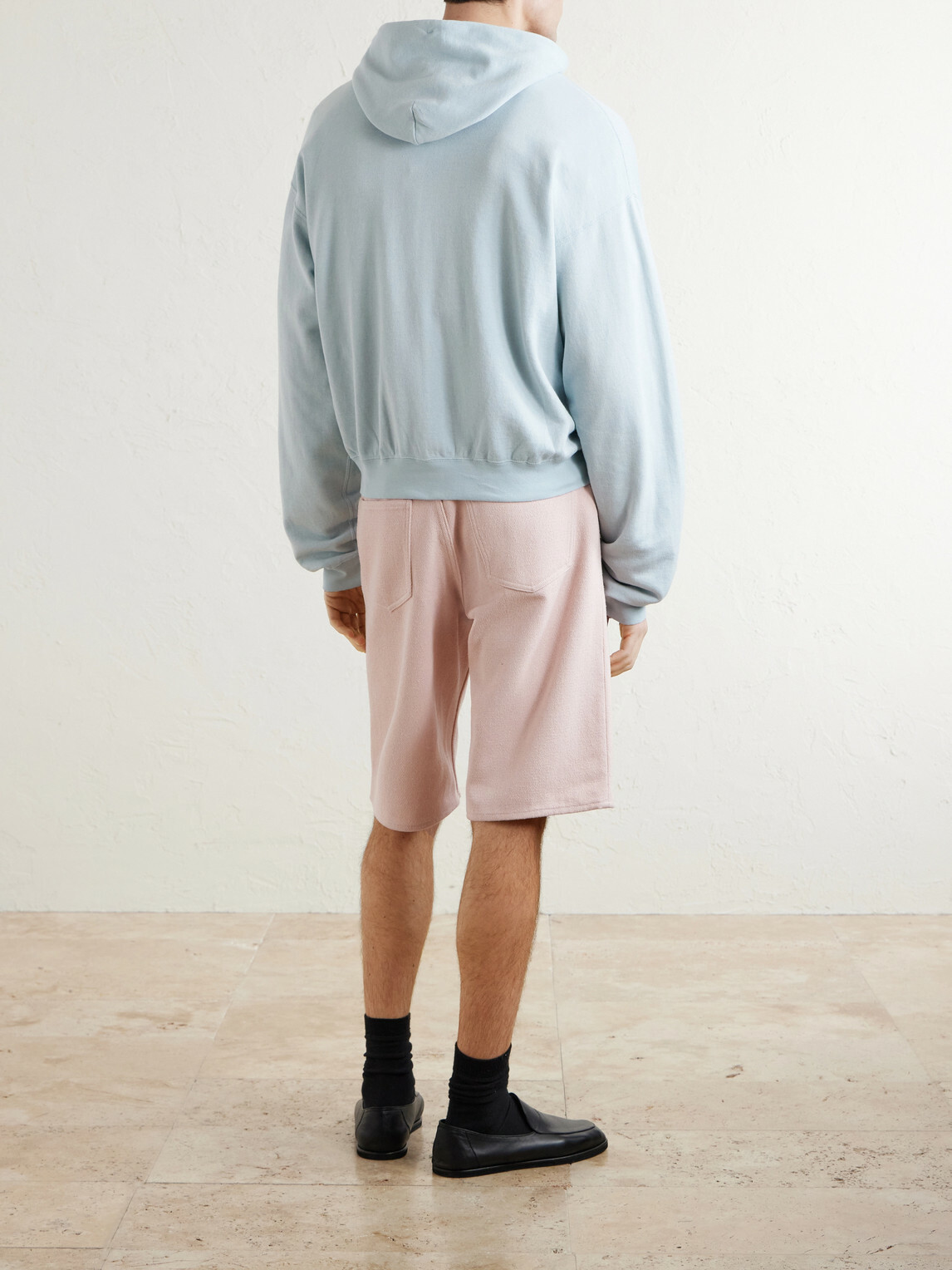 Auralee - Cotton, Wool and Silk-Blend Zip-Up Hoodie - Blue