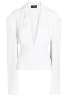 A.W.A.K.E Mode Darted Stretch-cotton Poplin Blouse White