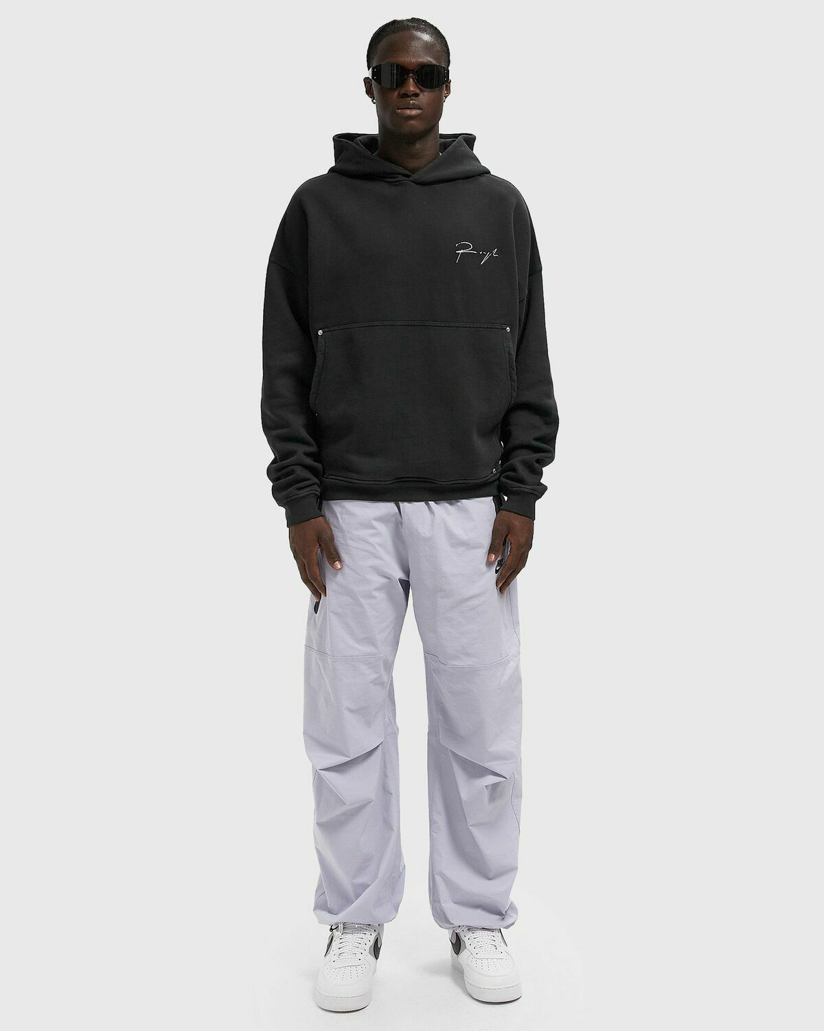 Rough. FIELDWORK HOODIE Black Mens Hoody