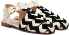 Gabriela Hearst Black & Off-White Willow Sandals