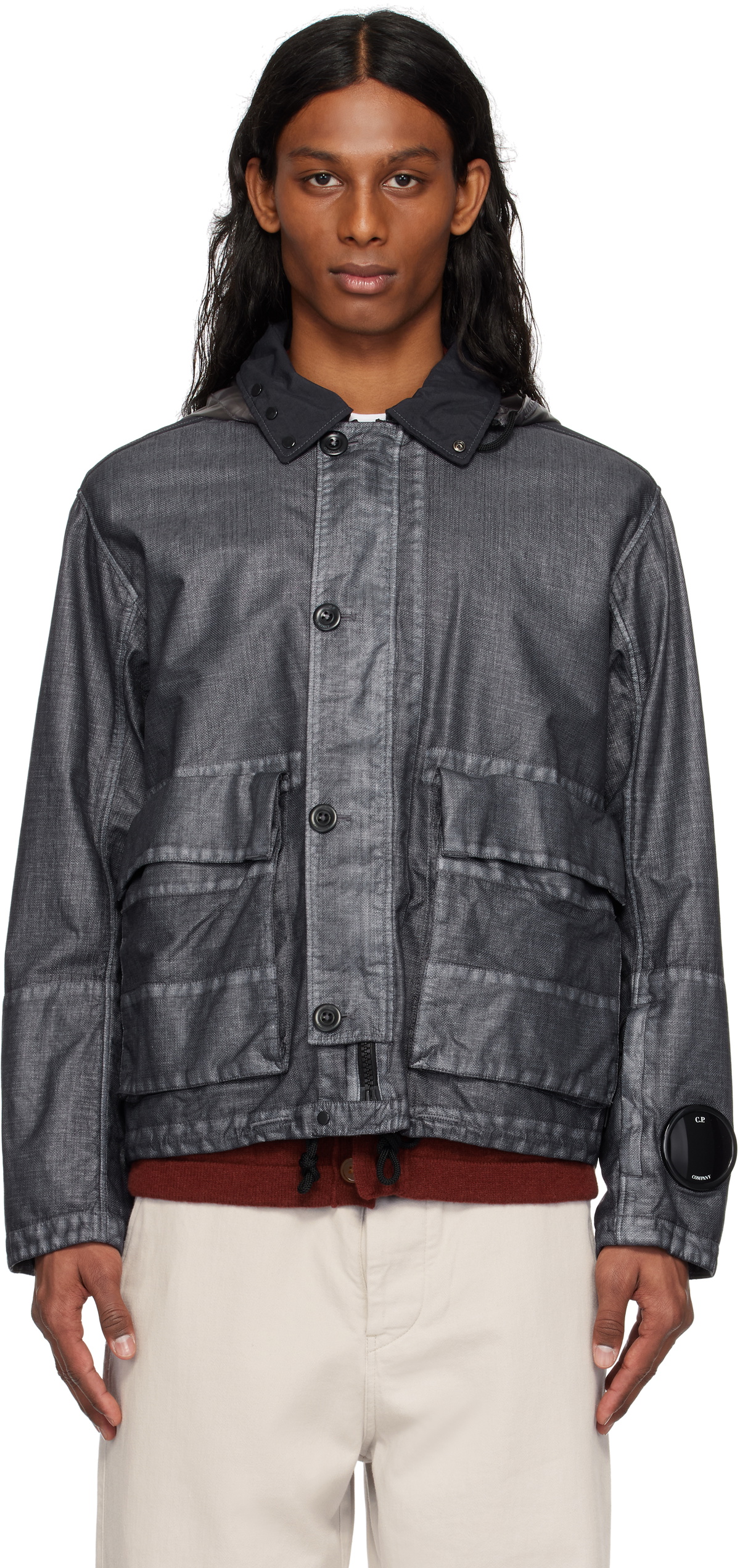 C.P. Company Gray Rafia Mille Jacket C.P. Company