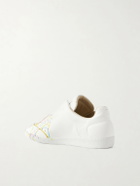 Maison Margiela - Future Low Paint-Splattered Leather Sneakers - White