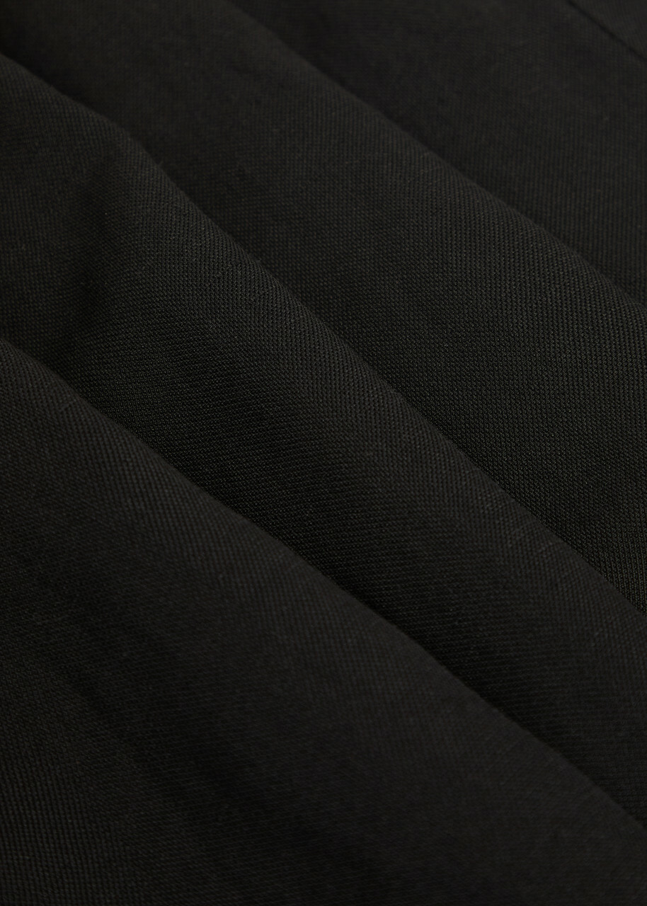 Studio Nicholson Belted Woven Midi Dress Black