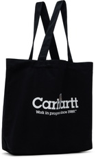 Carhartt Work In Progress Black Canvas Graphic Large Tote
