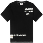 Men's AAPE Skate Puff Print T-Shirt in Black