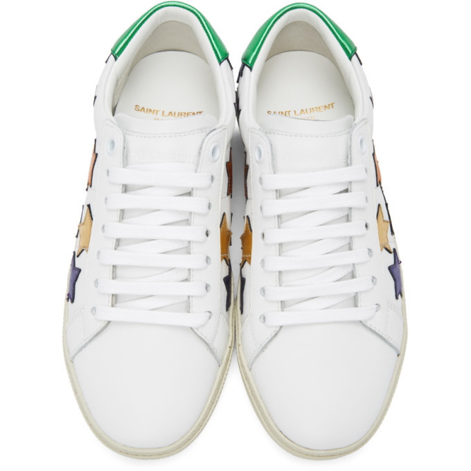 Saint Laurent - Court Classic Sl/06 Low-top Sneakers - Women - Leather/Rubber/Fabric/Calf Leather - 34 - White