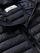 Stone Island - Channel Logo-Appliquéd Quilted Shell Down Jacket - Blue