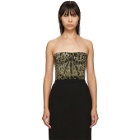 Dolce and Gabbana Tan Leopard Print Tulle Bustier