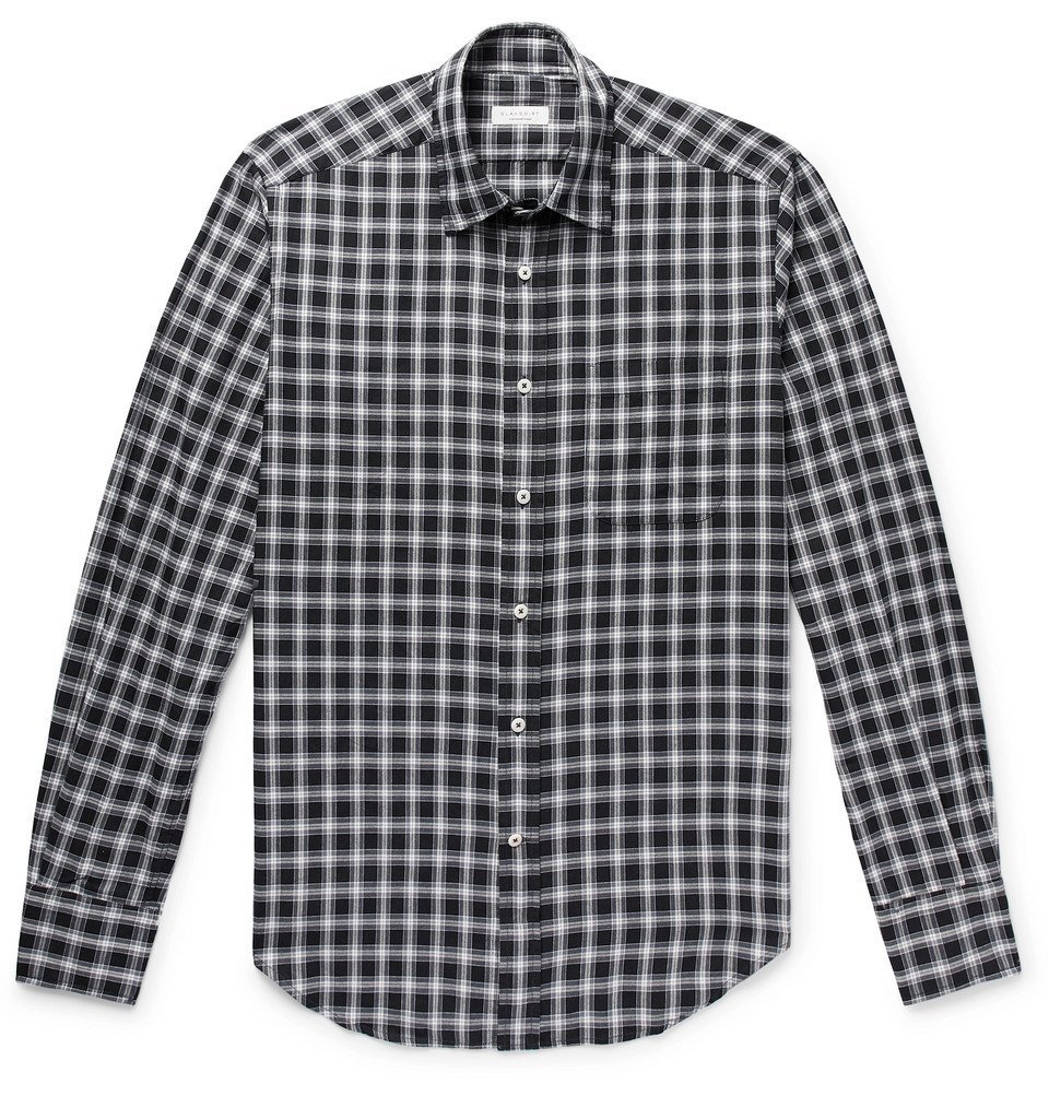 Incotex - Slim-Fit Checked Cotton Shirt - Dark gray Incotex