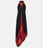 Pucci Fari halterneck silk twill midi dress