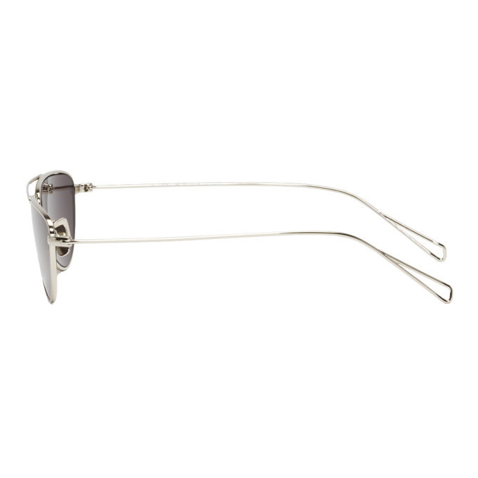 NOR Silver and Black Transmission Aviator Sunglasses