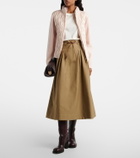 Moncler Down-paneled cotton cardigan