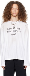 Acne Studios White Faded Long Sleeve T-Shirt