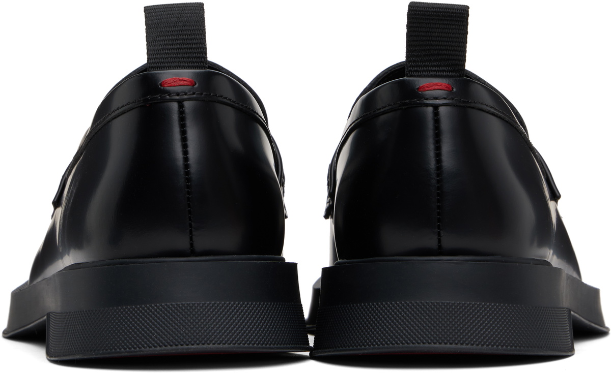 Hugo Black Brush-Off Leather Loafers Hugo Boss