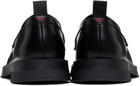 Hugo Black Brush-Off Leather Loafers