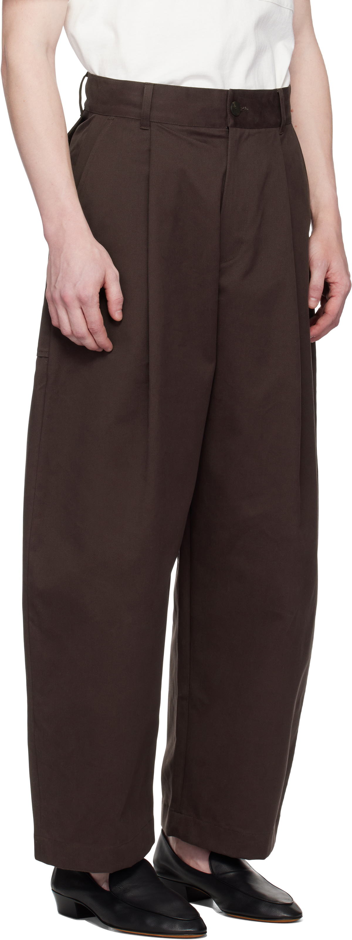 Studio Nicholson Brown Guild Trousers Studio Nicholson