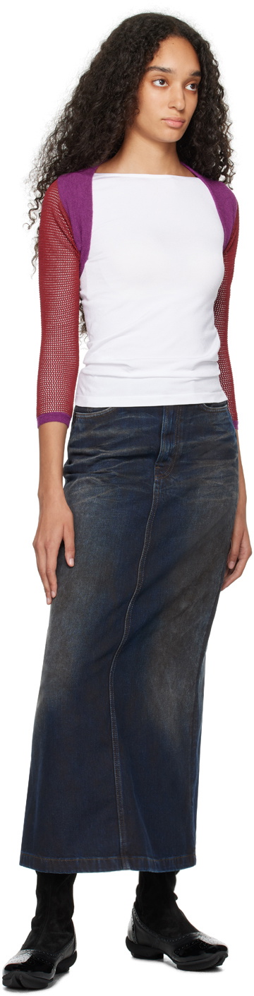Eckhaus Latta Red & Purple Twyla Cardigan