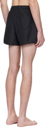 Moschino Black Logo Band Swim Shorts