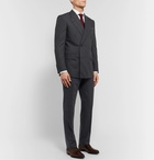 Kingsman - Grey Slim-Fit Prince of Wales Checked Wool Suit Trousers - Blue