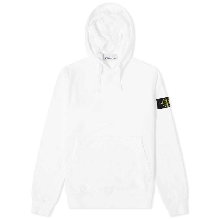 Photo: Stone Island Men's Garment Dyed Popover Hoodie in White