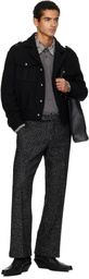 Ernest W. Baker Black Military Bomber Jacket