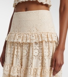 Elie Saab Guipure lace cotton and silk-blend maxi skirt