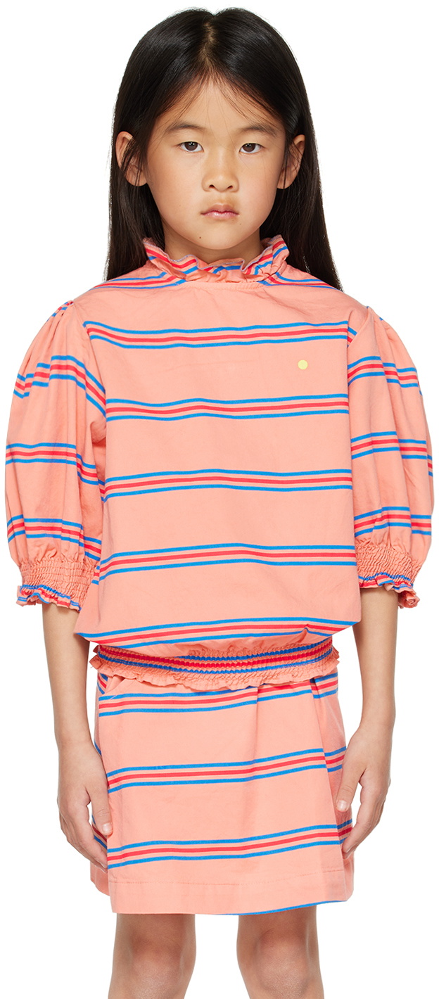 Bonmot Organic Kids Pink Smocked Shirt