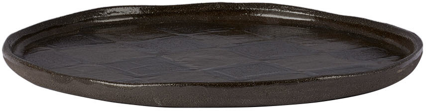 Harlie Brown Studio SSENSE Exclusive Black Glitter Check Plate