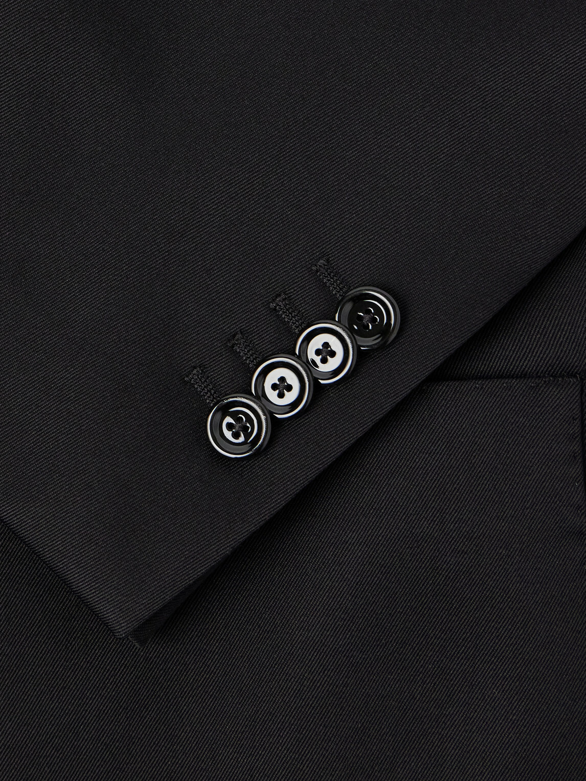 Lardini - Wool-Gabardine Suit Jacket - Black