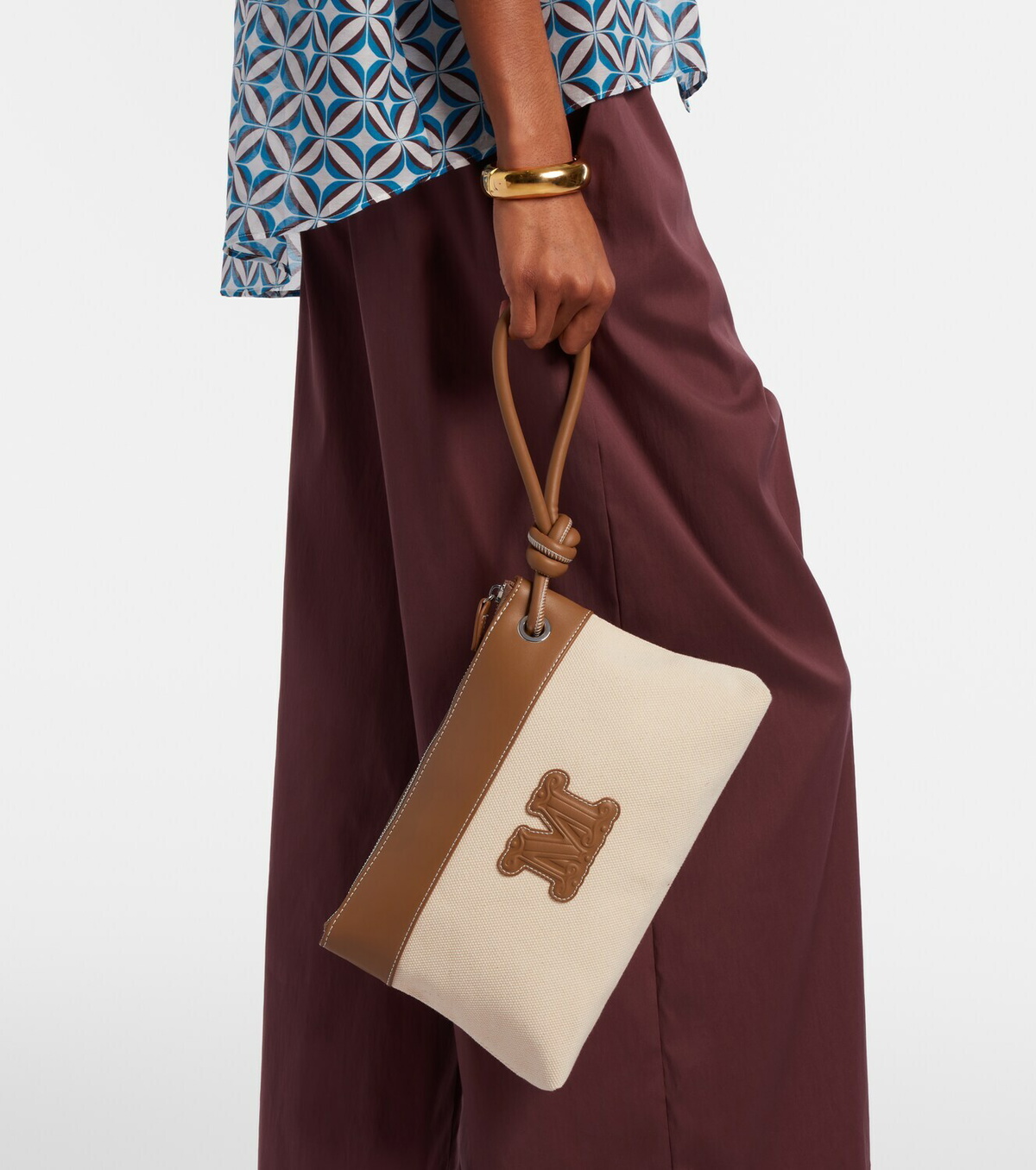 Max Mara Frisia Small canvas pouch