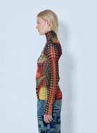 Jean Paul Gaultier Re-Edition The Brown Dots Mesh Top