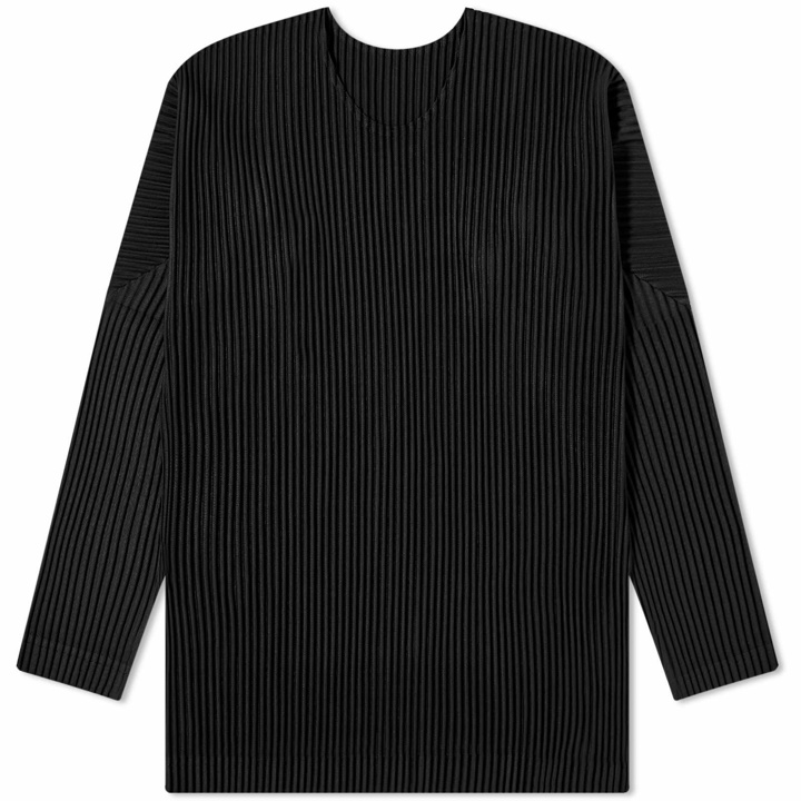 Photo: Homme Plissé Issey Miyake Men's Pleated Long Sleeve T-Shirt in Black