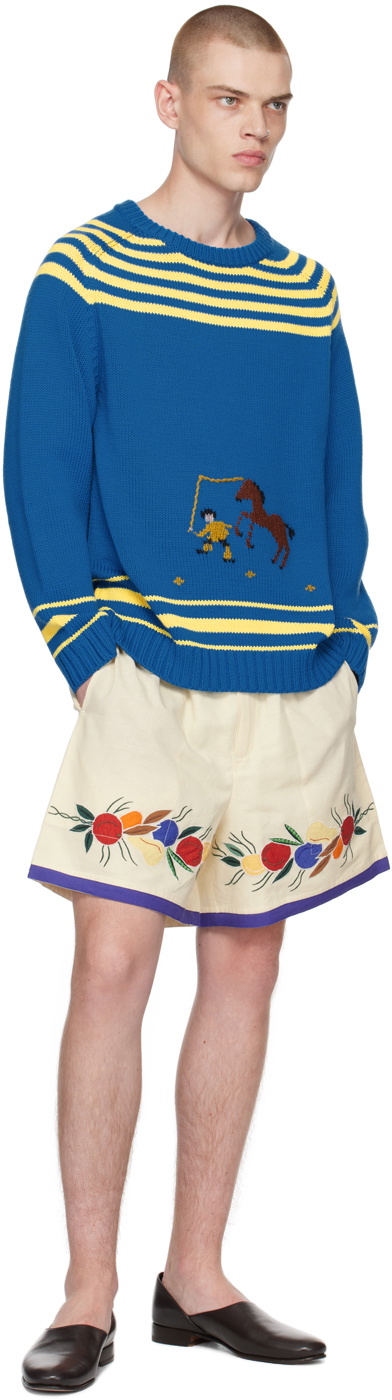 Bode – Pony Lasso Sweater Blue/Multi | Highsnobiety Shop