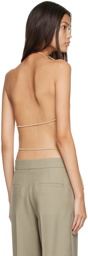 GAUCHERE Beige Open Back Tank Top