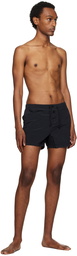 Stone Island Black Crinkled Swim Shorts