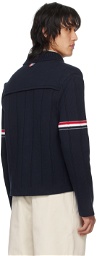Thom Browne Navy Shawl Collar Jacket