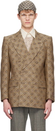 Gucci Beige Horsebit Blazer