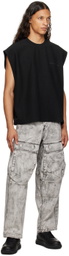 Alexander Wang Black Puff Logo Muscle Tank Top